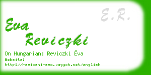 eva reviczki business card