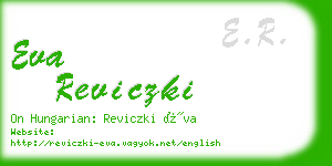 eva reviczki business card